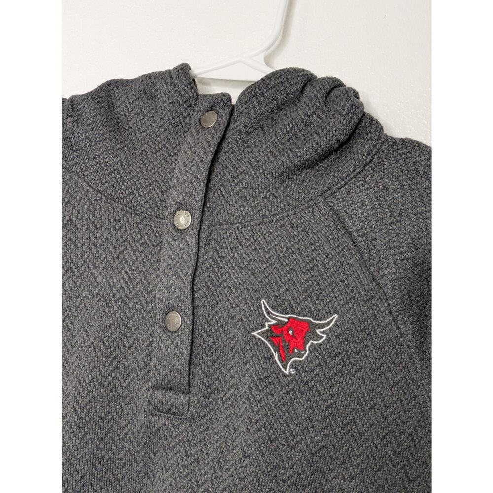Women's Chicago Bulls Columbia Black Sweater Large Quarter-Snap Hoodie - Picture 3 of 7